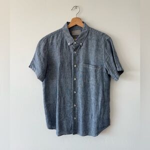 Everlane Blue & White Linen Shirt